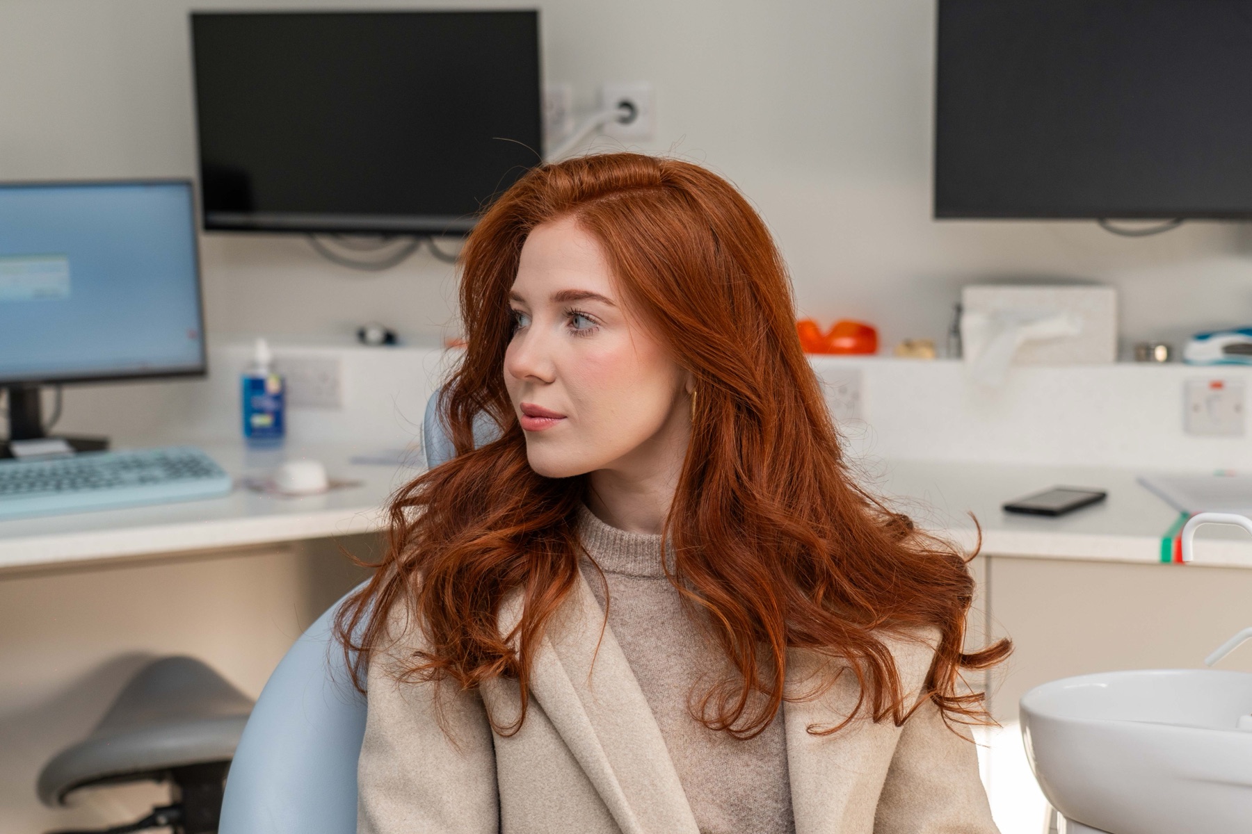 Patient in a Greenacre Orthodontics treatment room